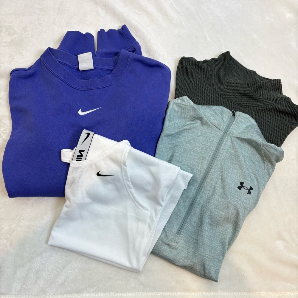 Nike & Under Armour Lot Womens Size XS Sweatshirt Tank Running Tops